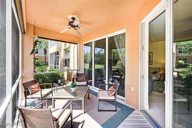 10530 Amiata Way Unit 105, Fort Myers, FL 33913 - sunroom / solarium with ceiling fan