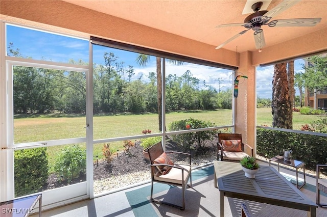10530 Amiata Way Unit 105, Fort Myers, FL 33913 - sunroom / solarium with a ceiling fan