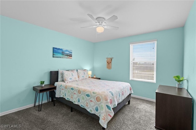 326 SW 31st St, Cape Coral, FL 33914 - carpeted bedroom with baseboards and ceiling fan