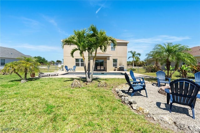 326 SW 31st St, Cape Coral, FL 33914 - view of yard with an outdoor pool and a patio
