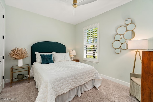 8021 Calle Canovas Ct, Naples, FL 34114 - bedroom with carpet floors, baseboards, and a ceiling fan