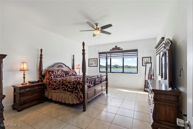 4802 Frattina St, Ave Maria, FL 34142 - bedroom featuring light tile patterned floors and a ceiling fan