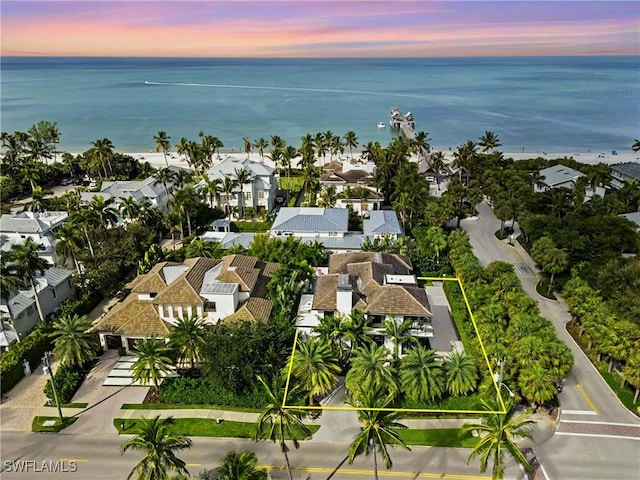 1230 Gulf Shore Blvd S, Naples, FL 34102 - aerial perspective of suburban area with a nearby body of water