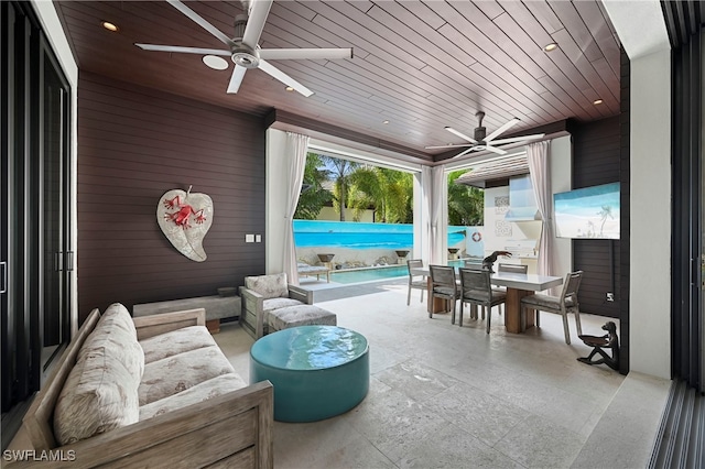 1230 Gulf Shore Blvd S, Naples, FL 34102 - view of patio / terrace featuring ceiling fan and outdoor dining area