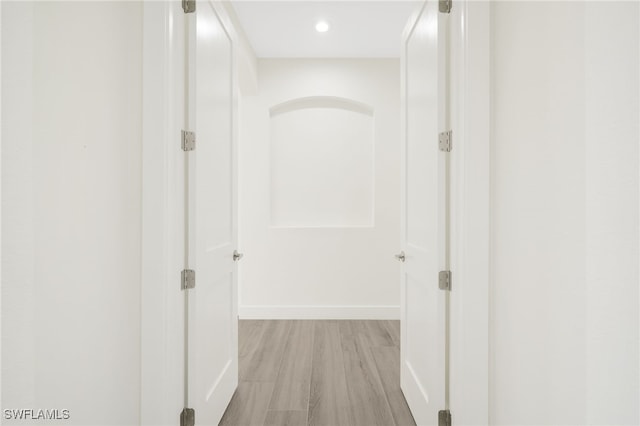 16404 Coco Hammock Way, Fort Myers, FL 33908 - corridor with wood finished floors and recessed lighting