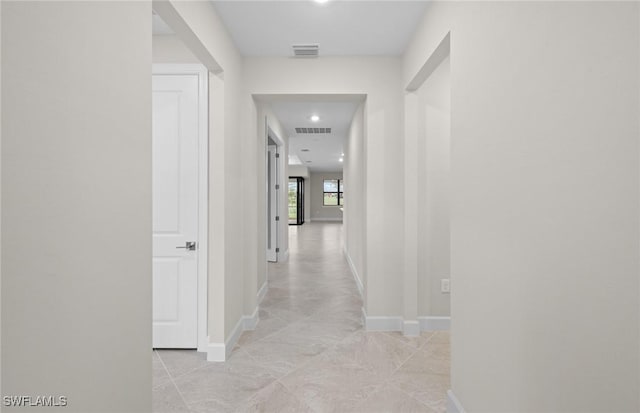 3056 Weston Manor Dr, Alva, FL 33920 - hall with recessed lighting, baseboards, and visible vents