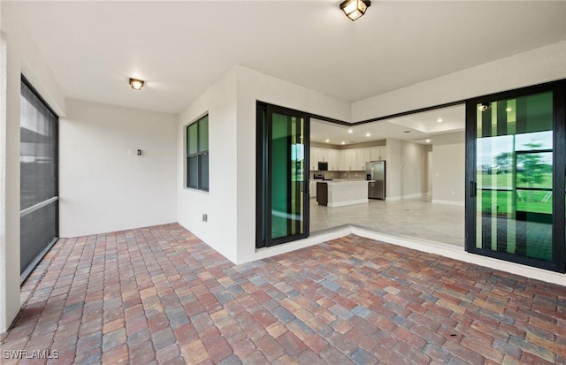 3056 Weston Manor Dr, Alva, FL 33920 - view of patio with a sink