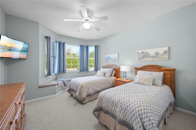 19765 Vintage Trace Cir, Estero, FL 33967 - bedroom featuring carpet floors, a ceiling fan, and baseboards