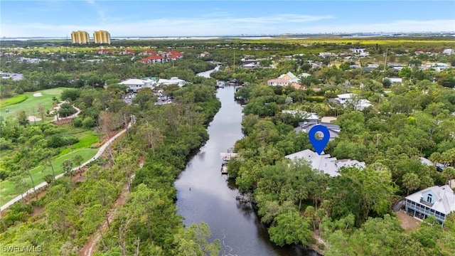 20732 Charing Cross Cir, Estero, FL 33928 - bird's eye view of a large body of water and a tree filled landscape