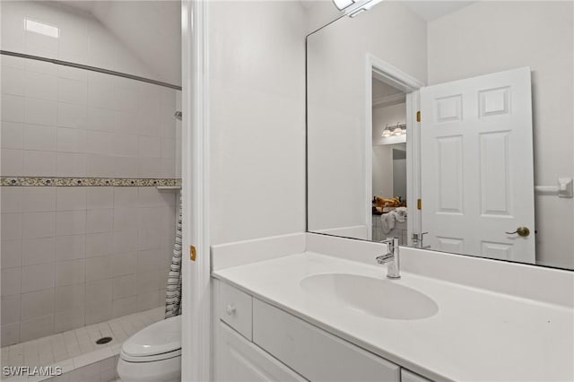 20732 Charing Cross Cir, Estero, FL 33928 - full bath featuring a shower stall, toilet, and vanity