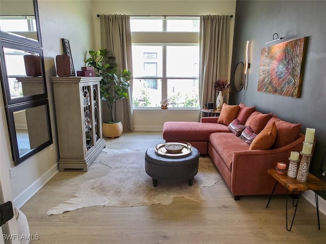 15445 Turin Dr, Naples, FL 34114 - living room with baseboards and wood finished floors