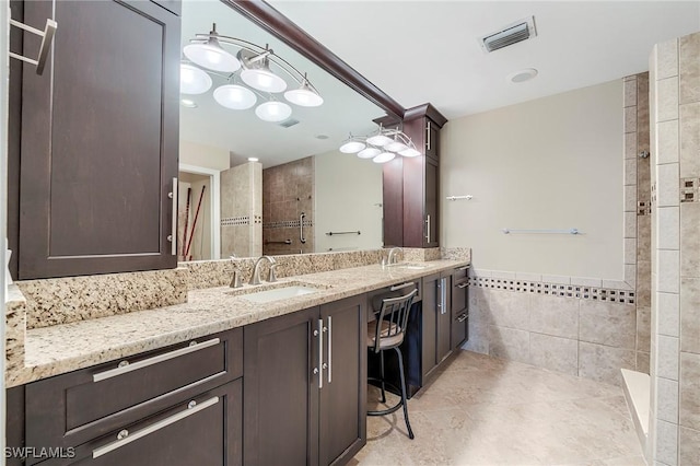8201 Grand Palm Dr Unit 4, Estero, FL 33967 - full bathroom featuring walk in shower, double vanity, and tile patterned floors