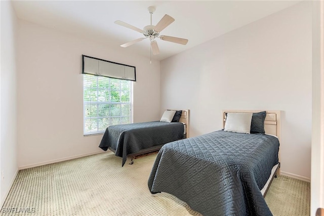 8201 Grand Palm Dr Unit 4, Estero, FL 33967 - carpeted bedroom featuring baseboards and ceiling fan