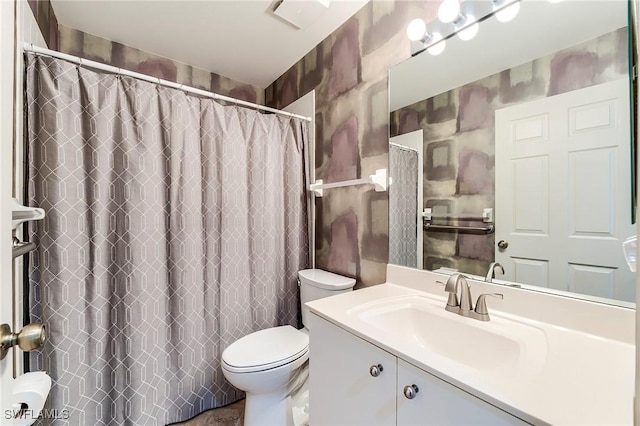 8201 Grand Palm Dr Unit 4, Estero, FL 33967 - full bathroom with toilet, vanity, and a shower with shower curtain