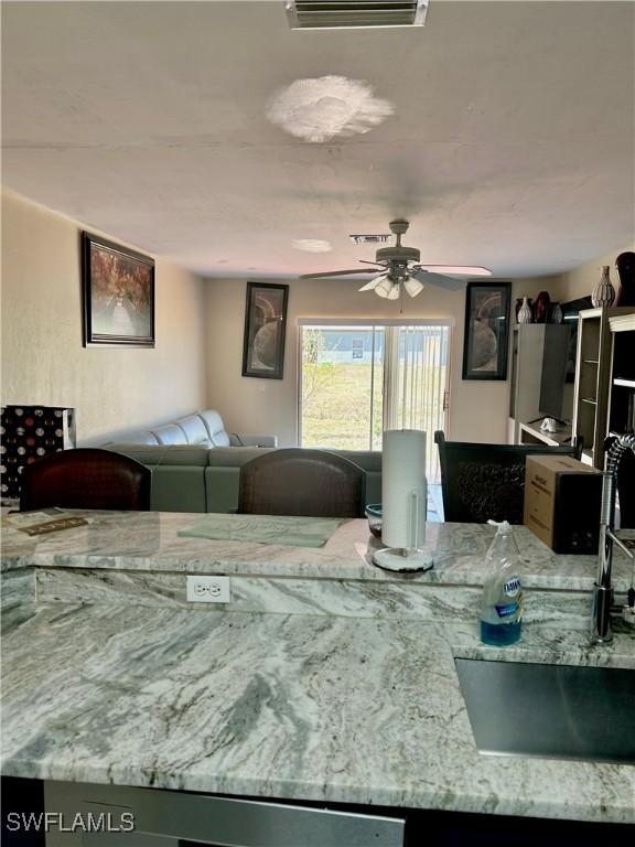 4844 Golfview Blvd, Lehigh Acres, FL 33973 - interior space with a sink and visible vents