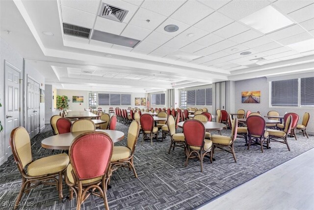 16605 Lake Circle Dr Unit 337, Fort Myers, FL 33908 - dining area with a drop ceiling and visible vents