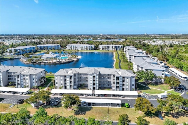 16605 Lake Circle Dr Unit 337, Fort Myers, FL 33908 - birds eye view of property with a water view