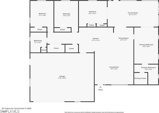 621 Trabue Ave, Punta Gorda, FL 33950 - plan