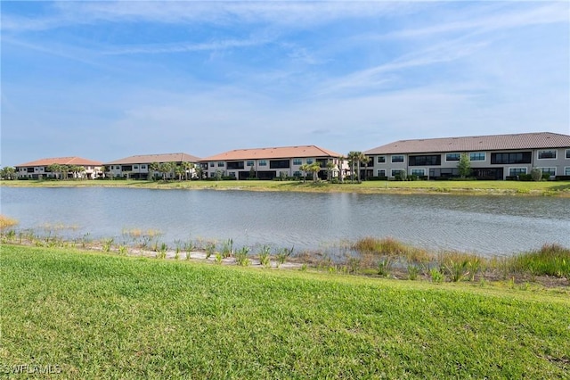 property view of water with a residential view