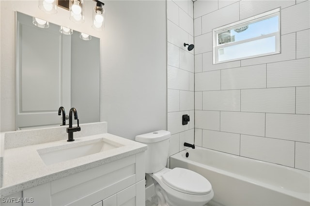 3906 E 10th St, Lehigh Acres, FL 33972 - bathroom with toilet, vanity, and shower / washtub combination