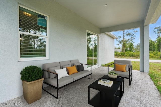 3906 E 10th St, Lehigh Acres, FL 33972 - view of patio / terrace featuring an outdoor living space