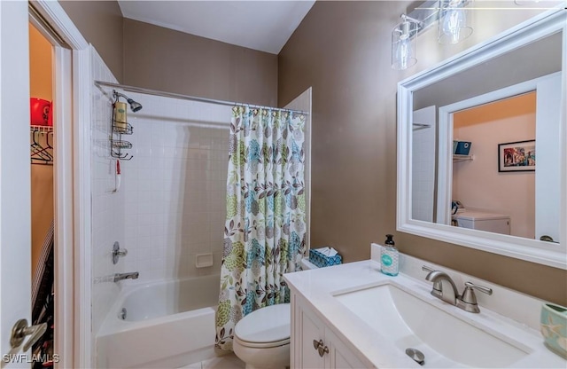 20695 Country Barn Dr, Estero, FL 33928 - bathroom featuring toilet, vanity, and shower / tub combo