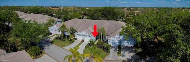 20695 Country Barn Dr, Estero, FL 33928 - birds eye view of property featuring a forest view and a residential view
