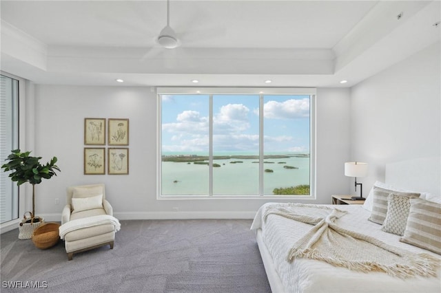 4971 Bonita Bay Blvd Unit Ph2503, Bonita Springs, FL 34134 - bedroom featuring a tray ceiling, carpet, and recessed lighting