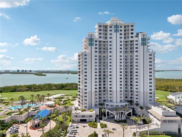 4971 Bonita Bay Blvd Unit Ph2503, Bonita Springs, FL 34134 - view of apartment building / complex featuring a water view and golf course view