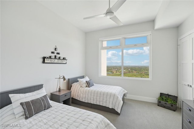 4971 Bonita Bay Blvd Unit Ph2503, Bonita Springs, FL 34134 - carpeted bedroom with baseboards and ceiling fan