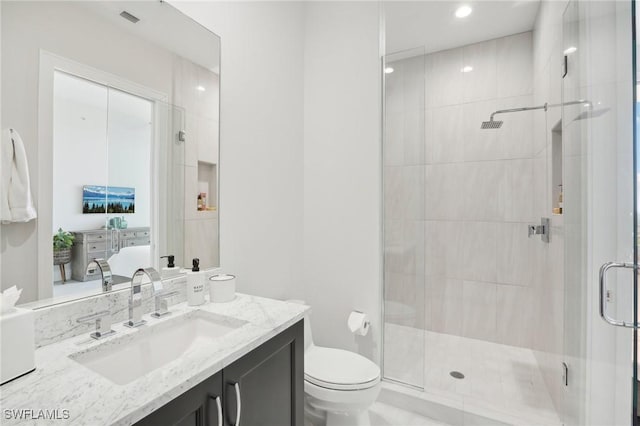 4971 Bonita Bay Blvd Unit Ph2503, Bonita Springs, FL 34134 - bathroom with a shower stall, vanity, and connected bathroom