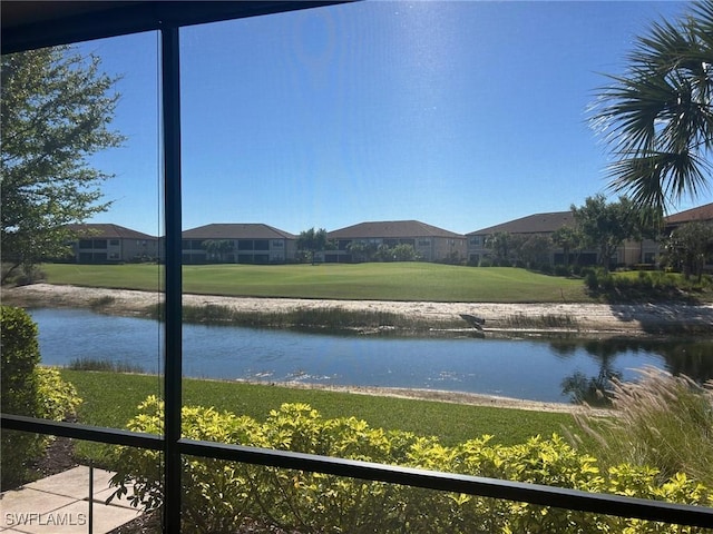 view of water feature featuring a residential view