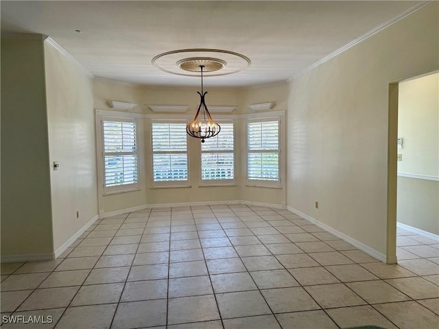 234 W Circle Dr, Clewiston, FL 33440 - spare room with a wealth of natural light, light tile patterned flooring, and crown molding