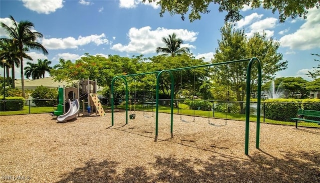 view of community jungle gym