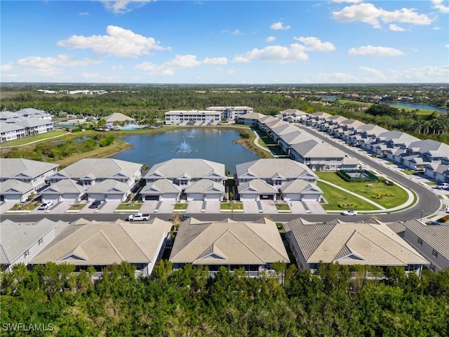 238 Indies Dr E Unit 101, Naples, FL 34114 - birds eye view of property with a residential view and a water view
