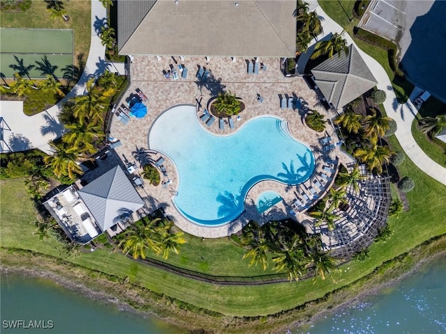 238 Indies Dr E Unit 101, Naples, FL 34114 - birds eye view of property with a water view