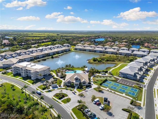 238 Indies Dr E Unit 101, Naples, FL 34114 - bird's eye view with a water view and a residential view