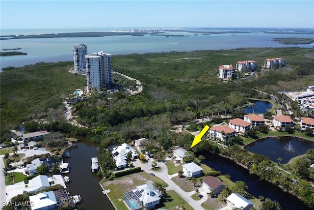 4764 Pembrooke Ln, Bonita Springs, FL 34134 - birds eye view of property with a water view