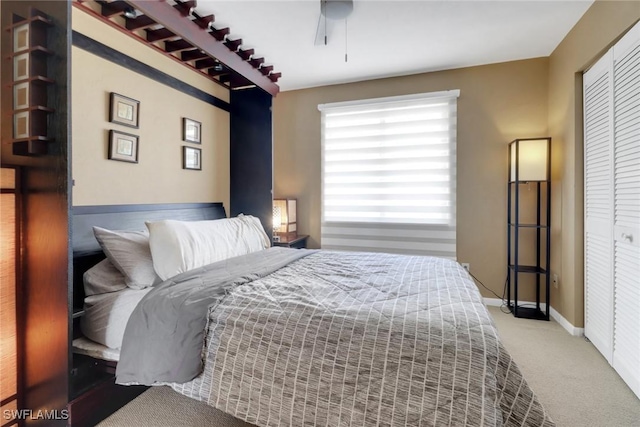 4764 Pembrooke Ln, Bonita Springs, FL 34134 - bedroom with baseboards, carpet floors, and a closet