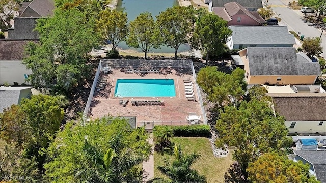 drone / aerial view featuring a residential view