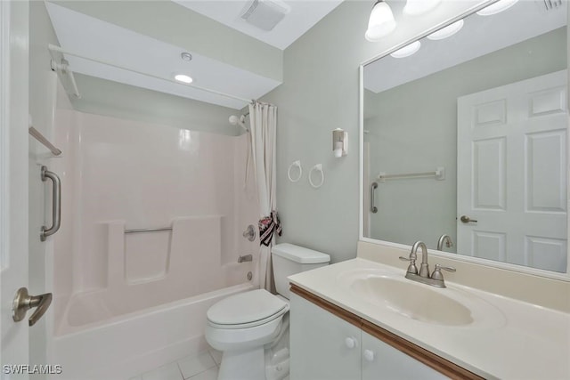 529 Mardel Dr Unit 311, Naples, FL 34104 - bathroom with toilet, shower / bath combo with shower curtain, vanity, and tile patterned flooring