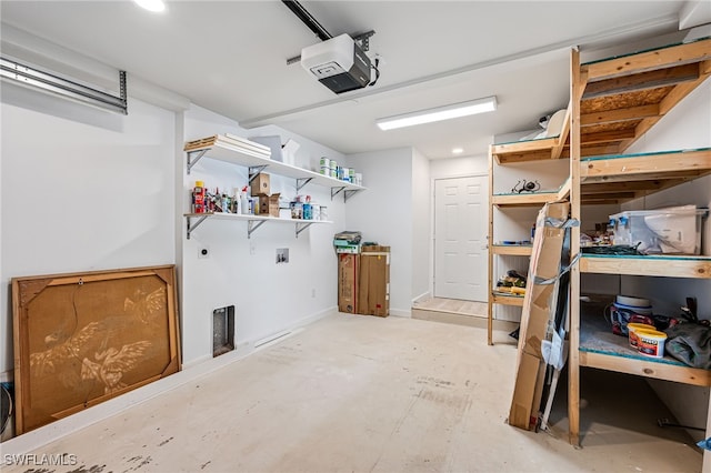 view of storage area