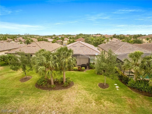 20240 Black Tree Ln, Estero, FL 33928 - view of yard with a lanai and a residential view