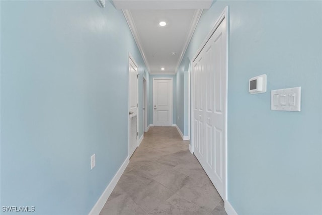 6058 National Blvd Unit 327, Ave Maria, FL 34142 - corridor with recessed lighting, crown molding, and baseboards