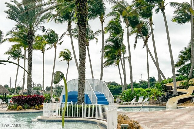 2604 Stonyhill Ct, Cape Coral, FL 33991 - view of pool featuring a water slide