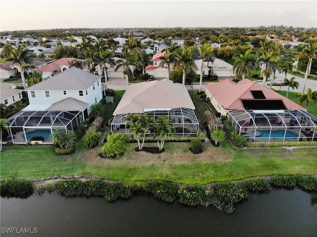2604 Stonyhill Ct, Cape Coral, FL 33991 - drone / aerial view with a water view and a residential view