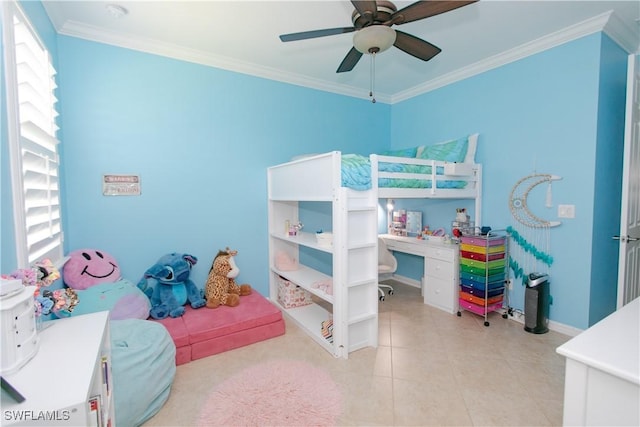 2604 Stonyhill Ct, Cape Coral, FL 33991 - bedroom featuring ornamental molding, multiple windows, and light tile patterned floors
