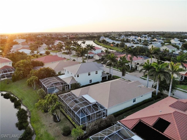 2604 Stonyhill Ct, Cape Coral, FL 33991 - aerial view featuring a water view and a residential view