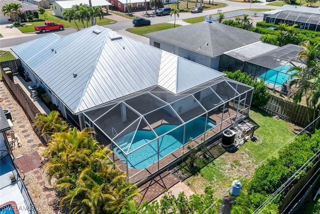 41 5th St, Bonita Springs, FL 34134 - aerial perspective of suburban area with a pool area