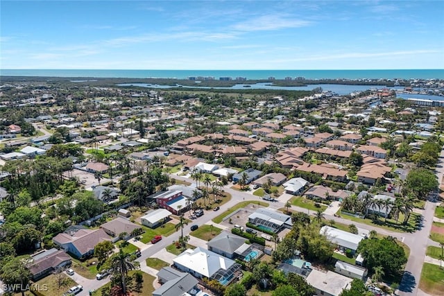 41 5th St, Bonita Springs, FL 34134 - aerial view of residential area featuring a large body of water